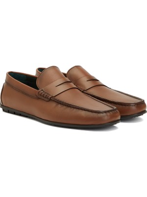 George Hogg Tan Men's Casual Comfort Leather Loafers