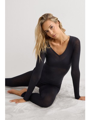 Intimissimi Cashmere Blend Ultralight Modal V-Neck Sweater