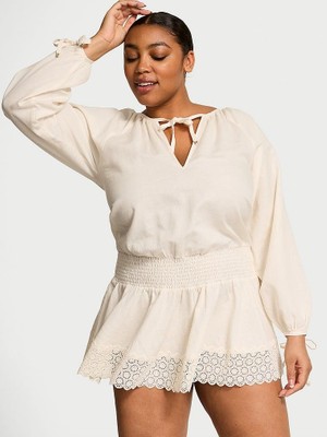 Victoria's Secret Linen Lace Beach Dress
