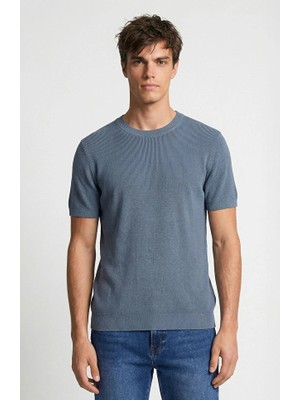 Network Blue Cotton Knit Sweater