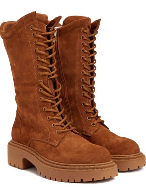 Divarese Dıvarese Tan Women's Leather Tall Boots