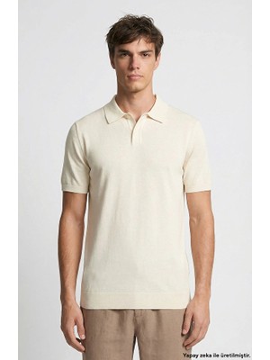 Network Beige Limited Silk Blend Knit Sweater