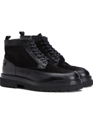 George Hogg Black Men's Leather Combat Boots