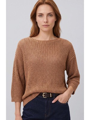 Network Camel Metallic Sweater