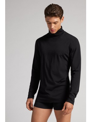 Intimissimi Merino Wool Long Sleeve Turtleneck Sweater