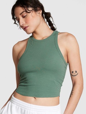 Victoria's Secret Mock Neck Ribbed Tank Top