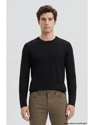 Network Black Long Sleeve Rayon Sweater