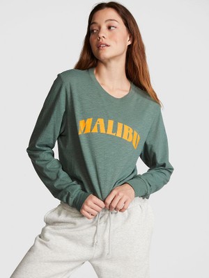 Victoria's Secret Premium Cotton Crop Long-Sleeve T-Shirt