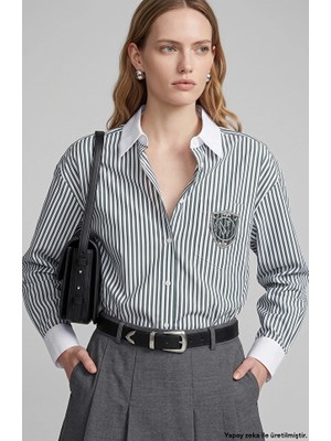 Network Green Logo Crest Long Sleeve Shirt