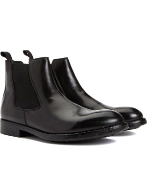 Divarese Dıvarese Men's Black Leather Chelsea Boots