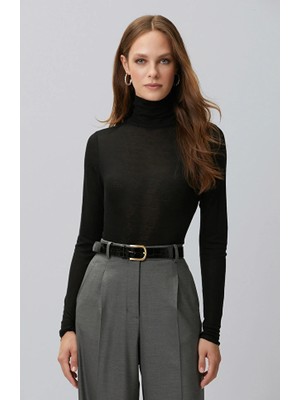 Network Black Wool Blend Knit Sweater