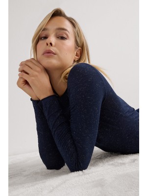 Intimissimi Lame And Cashmere Blend Light Modal Sweater