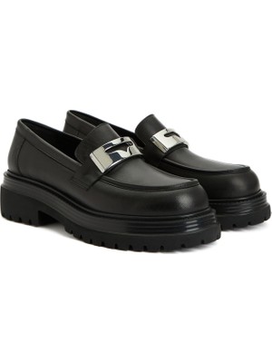 Divarese Dıvarese Black Women's Leather Loafers