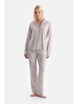 Dagi Multicolor Paisley Pattern Shirt And Pants Set