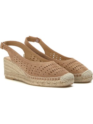 Divarese Dıvarese Light Brown Women's Suede Espadrilles
