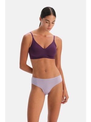 Dagi Lilac-Purple 3-Pack Lace Back Detail Plain Brazilian Panties