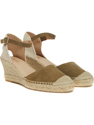 Divarese Dıvarese Khaki Women's Suede Espadrilles