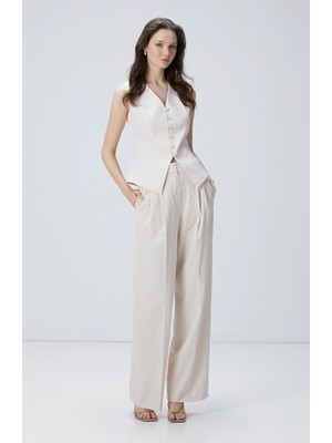 Network Beige Striped Trousers