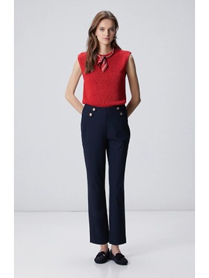 Network Navy Accessory Detail Trousers