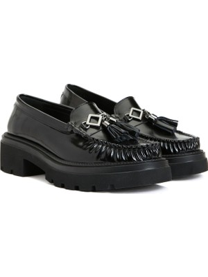 Divarese Dıvarese Black Women's Leather Loafers