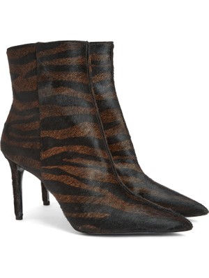 George Hogg Zebra Patterned Women's Leather Boots
