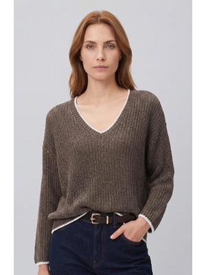 Network Mink Rib Knit Detail Sweater