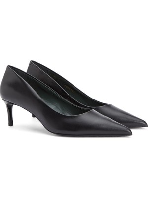 George Hogg Black Leather Stilettos