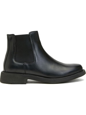 George Hogg Men's Black Leather Chelsea Boots