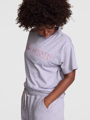 Victoria's Secret Oversized Short-Sleeve Campus T-Shirt