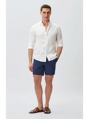Network Navy Buckled Swim Shorts