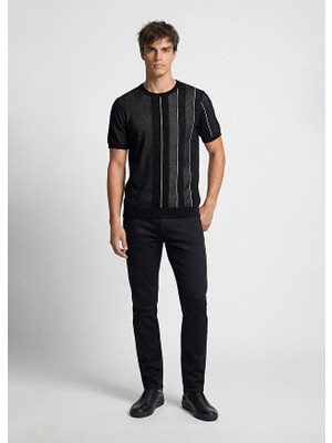 Network Black Coated Jeans