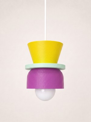 Varno Home & Living Pastel Renkli Çocuk Odası Salon Kreş Cafe Avize, 3 Renkli Sarkıt Lamba