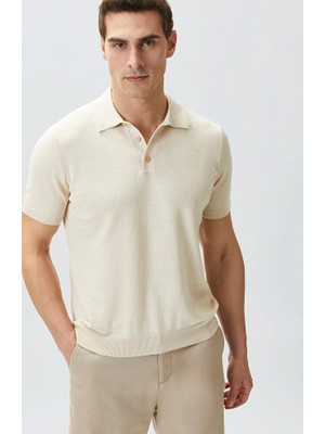 Network Beige Linen Knit Sweater