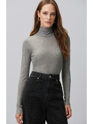 Network Anthracite Melange Wool Blend Knit Sweater