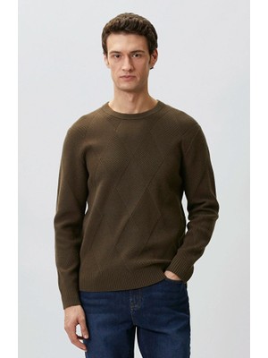 Network Green Diamond Patterned Knit Sweater