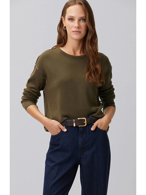 Network Khaki Doubleface Sweater