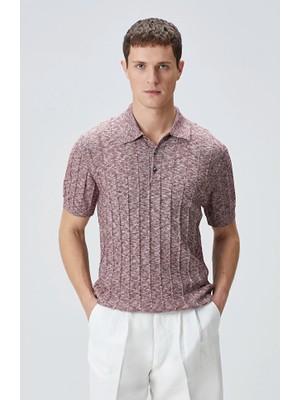 Network Burgundy Thessaloniki Stitch Knit Sweater