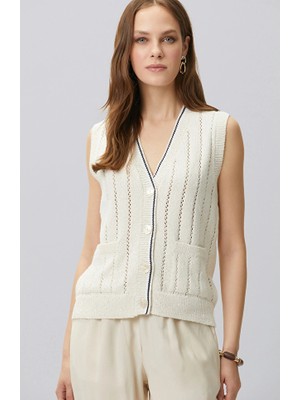 Network Stone Openwork Knit Vest