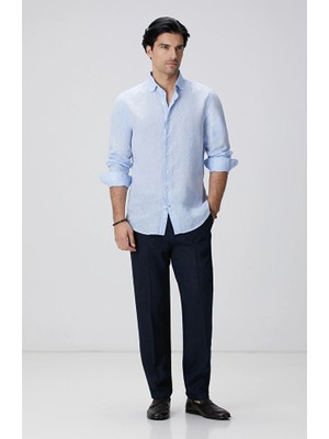 Network Navy Linen Jogger Pants