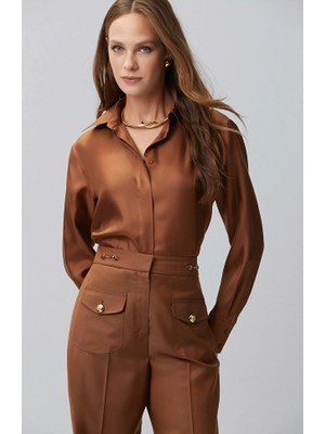 Network Cinnamon Limited Silk Twill Shirt