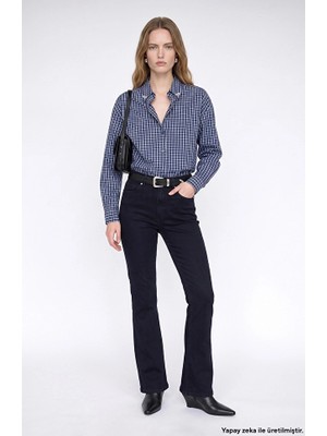Network Dark Navy Flared Leg Jeans