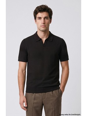 Network Black Short Sleeve Sweater