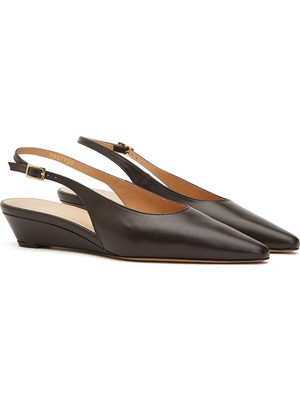 George Hogg Dark Brown Comfort Casual Heeled Ballerinas