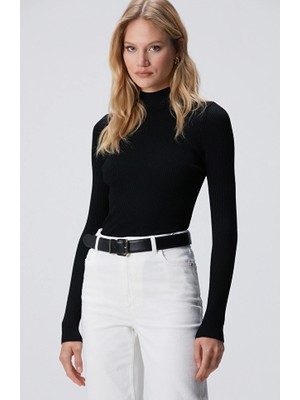Network Black Rayon Basic Sweater