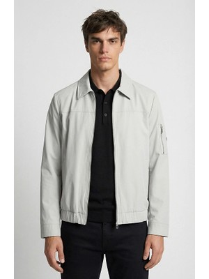 Network Stone Polo Collar Zip Closure Jacket