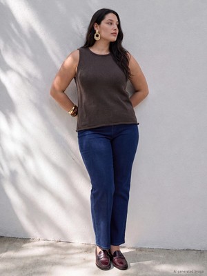 Lc Waikiki Yeni Sezon Indigo Büyük Beden Straight Fit Kadın Jean Pantolon