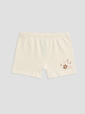 Lc Waikiki Yeni Sezon Bej Çiçek Baskılı Kız Çocuk Boxer