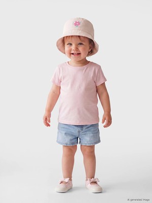 Lc Waikiki Yeni Sezon Pembe Çiçek Desenli Kız Bebek Bucket Şapka