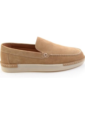 Bambi Sand Genuine Leather Men's Loafers E01396022402