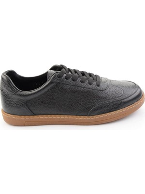 Bambi Black Genuine Leather Men's Casual Shoes E01593108003